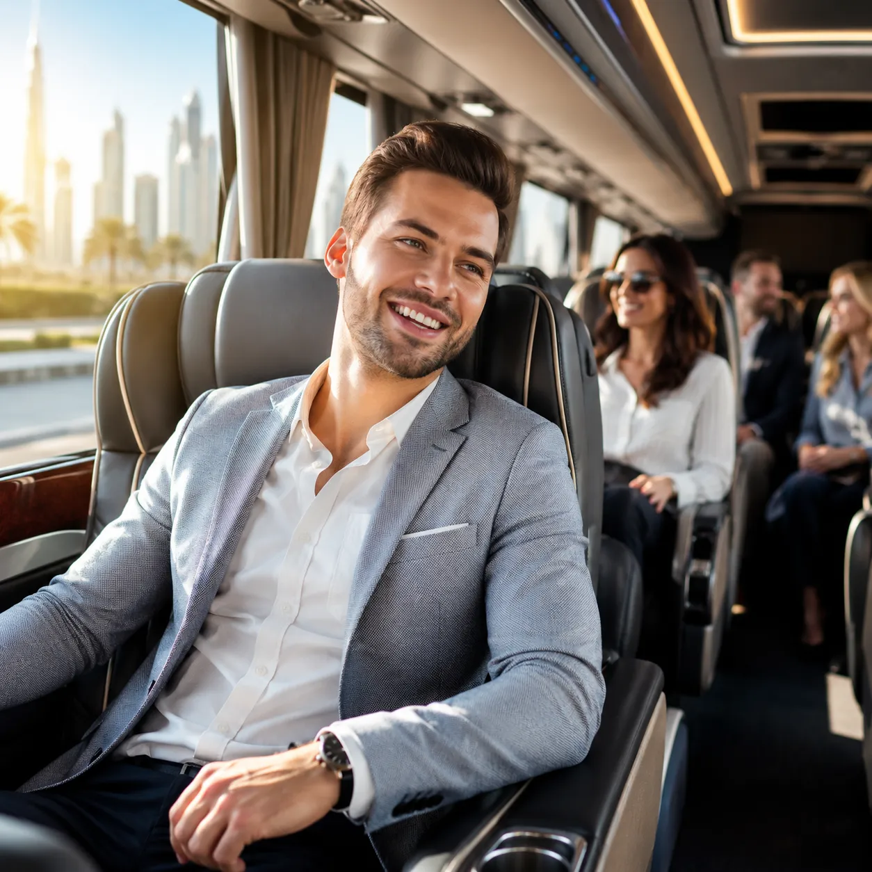 Bus rental and luxury coach transportation in Dubai